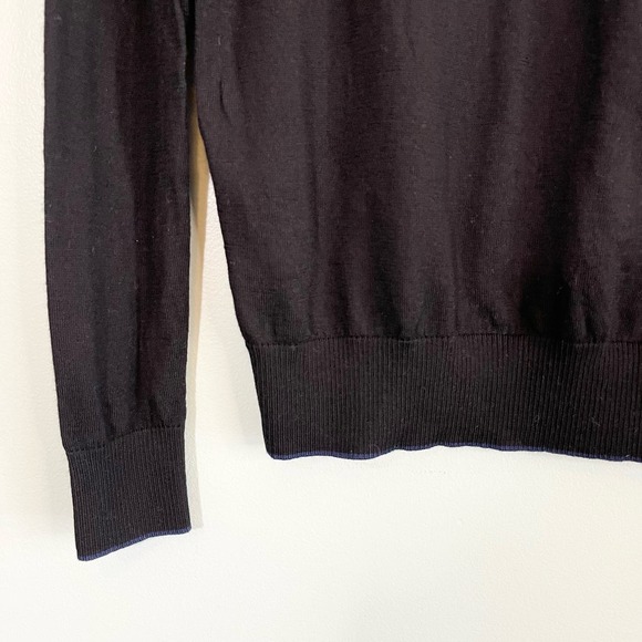 BONOBOS Men's Black Merino Wool Knitted Musso-P Slim Pullover Sweater Small - Picture 7 of 10